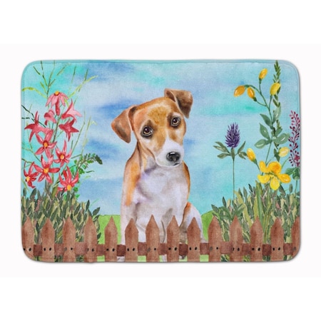 Carolines Treasures Jack Russell Terrier No. 2 Spring Machine Washable Memory Foam Mat CK1275RUG